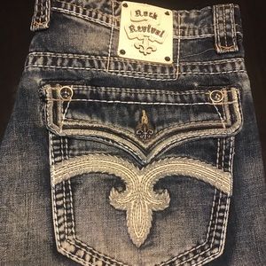 Men’s NWT Rock Revival Jeans Tucker Boot cut SZ 38